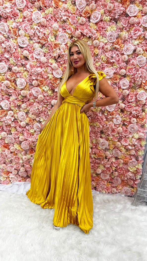 Gold maxi dresses - Marian Style Boutique