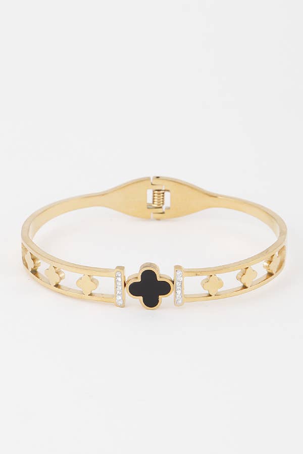 Multi Clover Clasp Bracelet BDBA332GBK - Marian Style Boutique