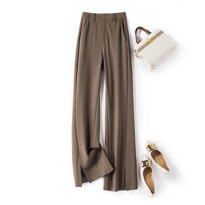 Solid Color High Waist Flared Wide Leg Palazzo Pants - Marian Style Boutique