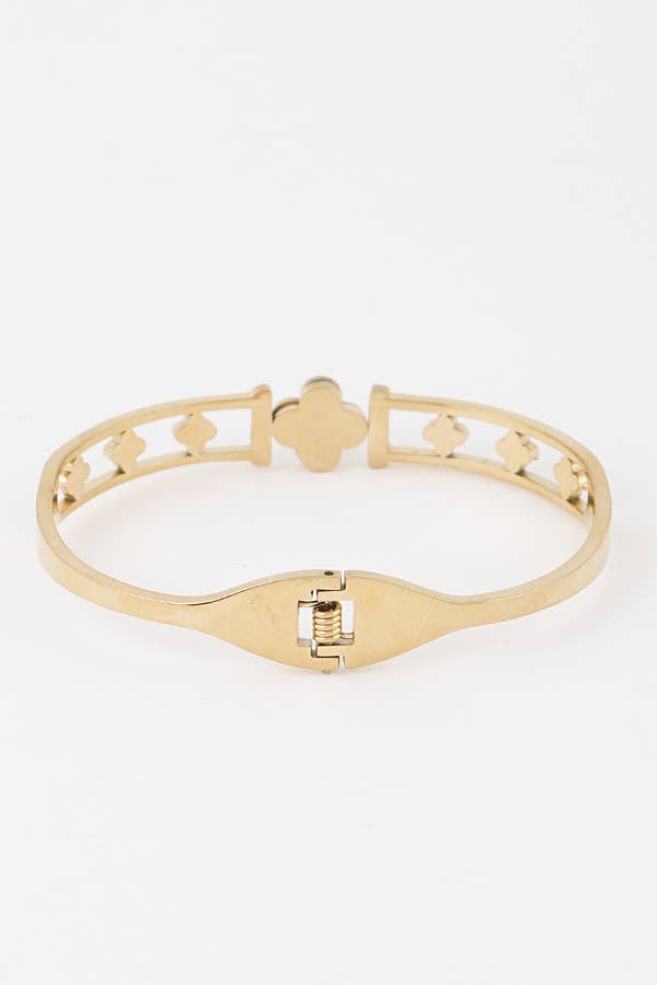 Multi Clover Clasp Bracelet BDBA332GBK - Marian Style Boutique