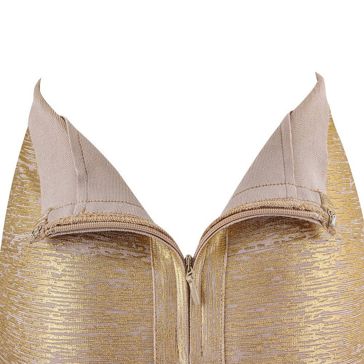 Marian Style Elegant Gold Bandage Skirt | Chic Hip-Wrap - Marian Style Boutique