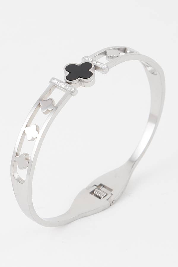 Multi Clover Clasp Bracelet BDBA332GBK - Marian Style Boutique