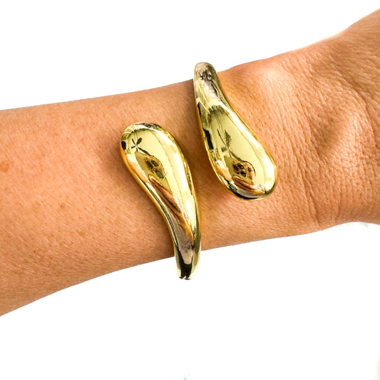 Water Drop Teardrop Cuff Bracelet