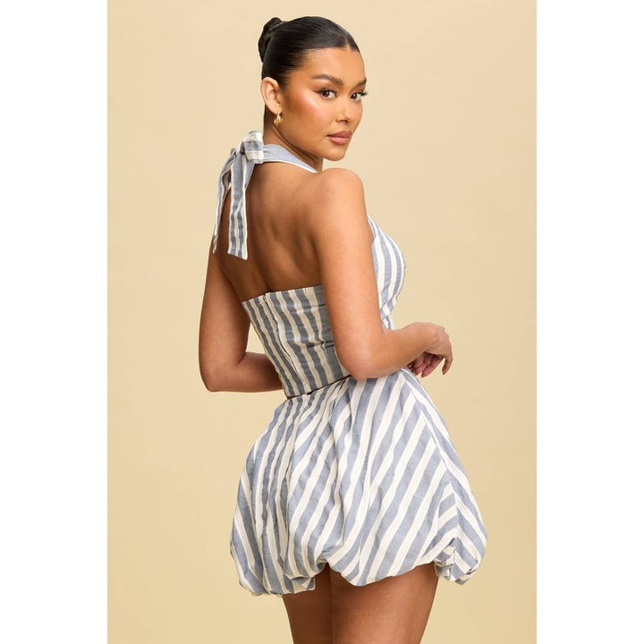 STRIPE BUBBLE SKIRT SET - Marian Style Boutique