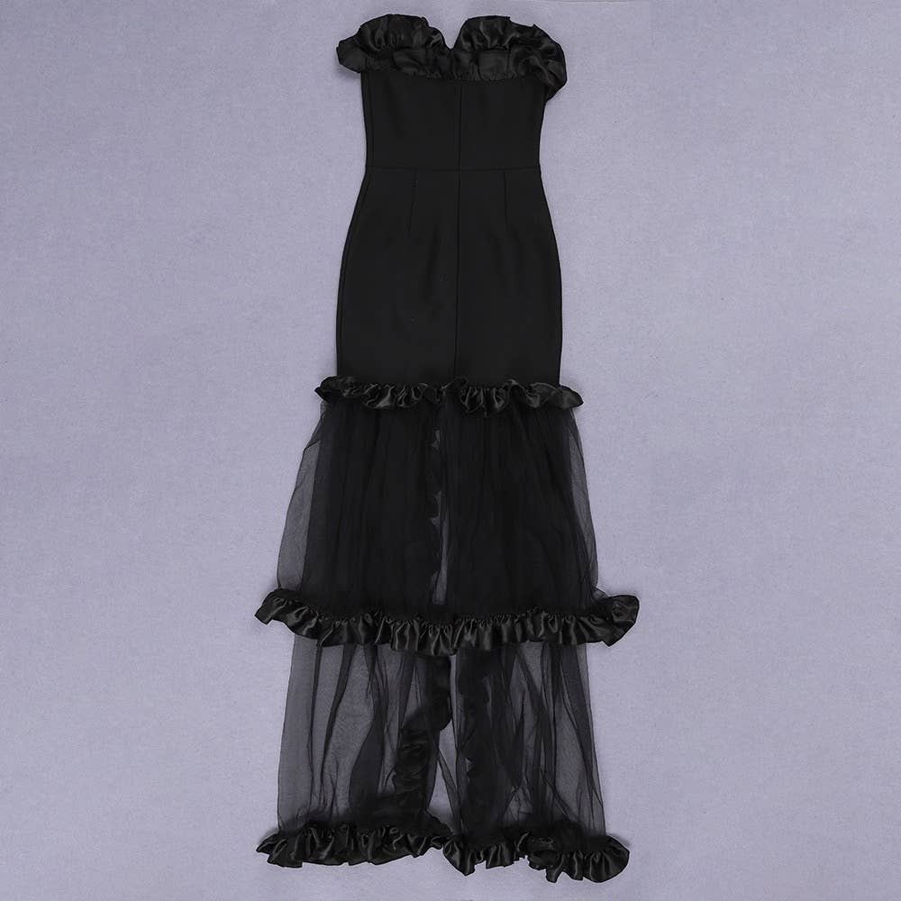 Marian Style Elegant Off-Shoulder Lace Black Dress