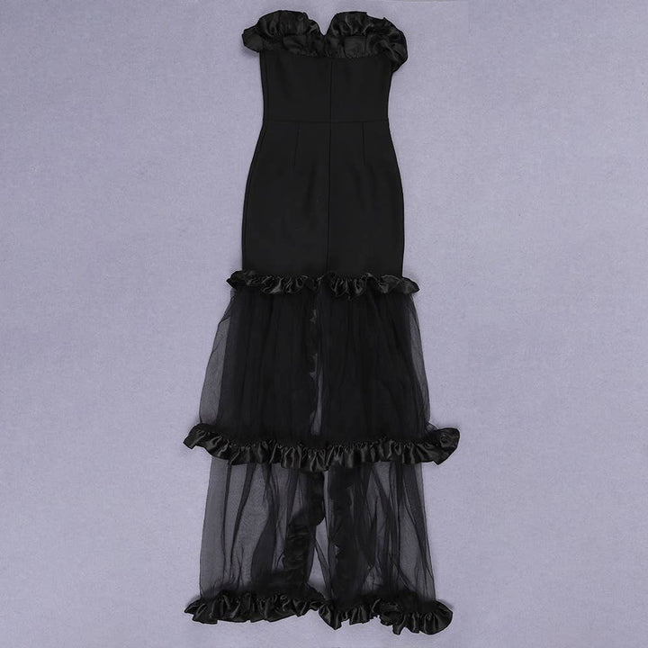 Marian Style Elegant Off-Shoulder Lace Black Dress - Marian Style Boutique