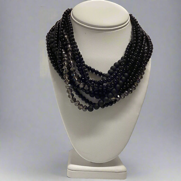 Marian style - Black multi strand collar - Marian Style Boutique