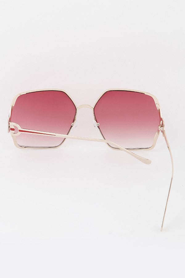 Luxury Stripe Geometric Sunglasses - Marian Style Boutique