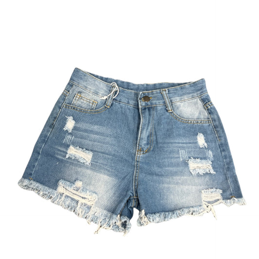 Shorts- high waisted  jean blue  ripped