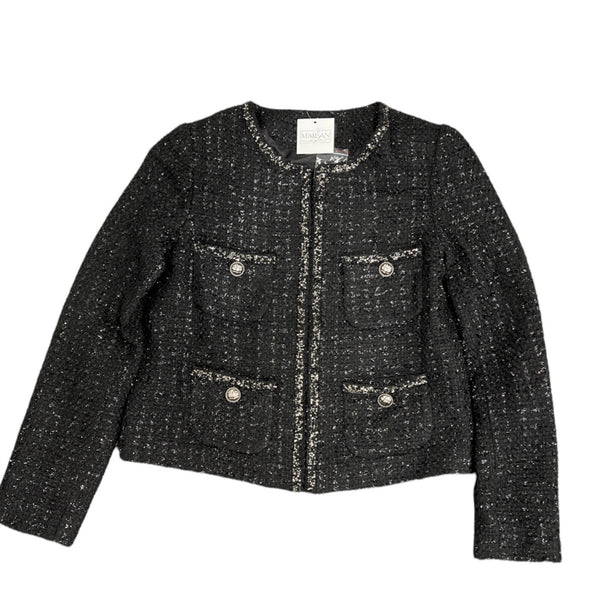 Jacket- black pockets silver buttonings - Marian Style Boutique