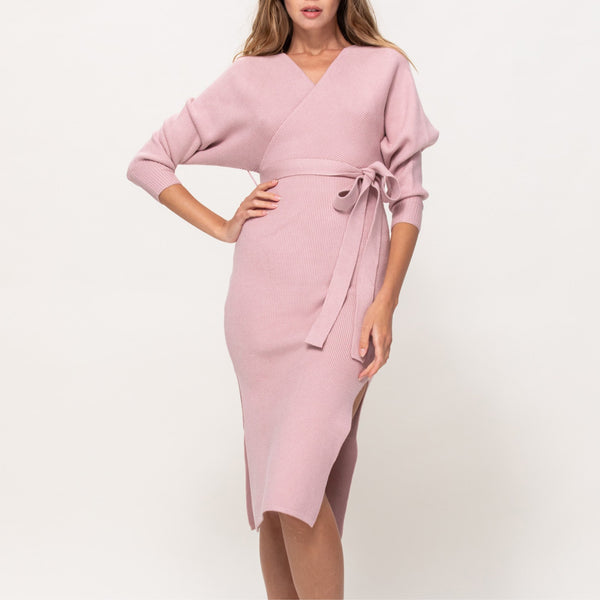 Knit sweater mini dress - Marian Style Boutique