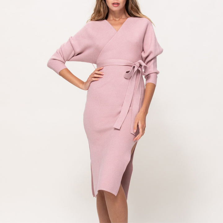Knit sweater mini dress - Marian Style Boutique