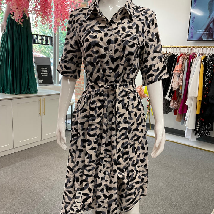 Spotted brush strokes:grey - Marian Style Boutique