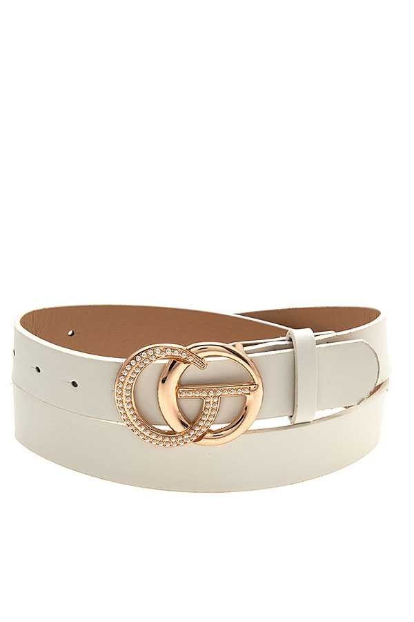 PEARL ACCENT BUCKLE FASHION BELT - Marian Style Boutique
