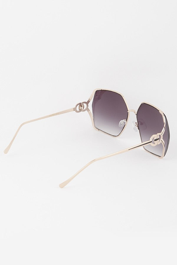 Luxury Stripe Geometric Sunglasses - Marian Style Boutique
