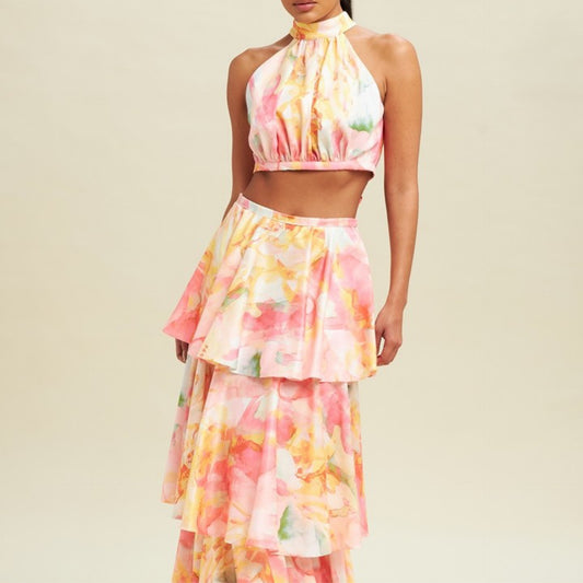 Marian Style Two Piece Sets - Pana Skirt Tiered Sets