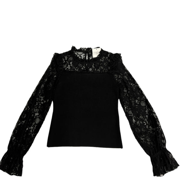 Lace - Black shirt top - Marian Style Boutique