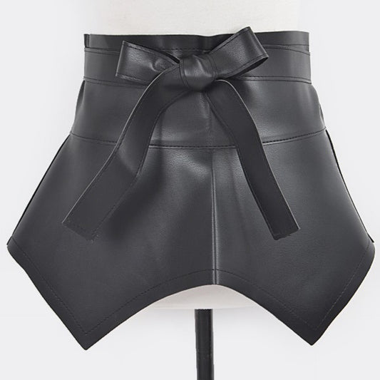 Faux Leather Skirt Belt