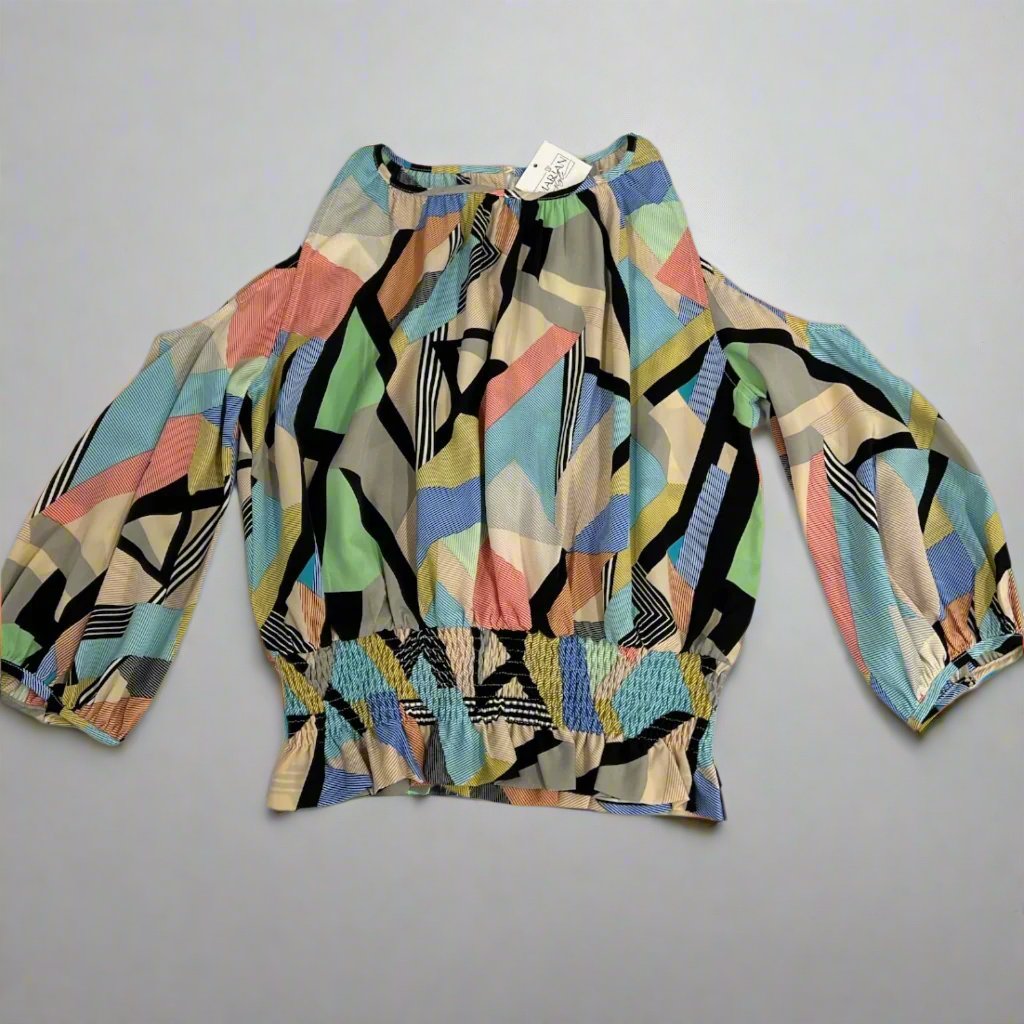 Blouse - Patterned silk blouse