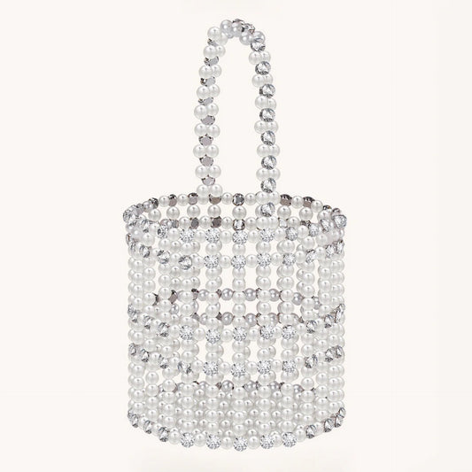 Miss circle pearl diamond mini handbag