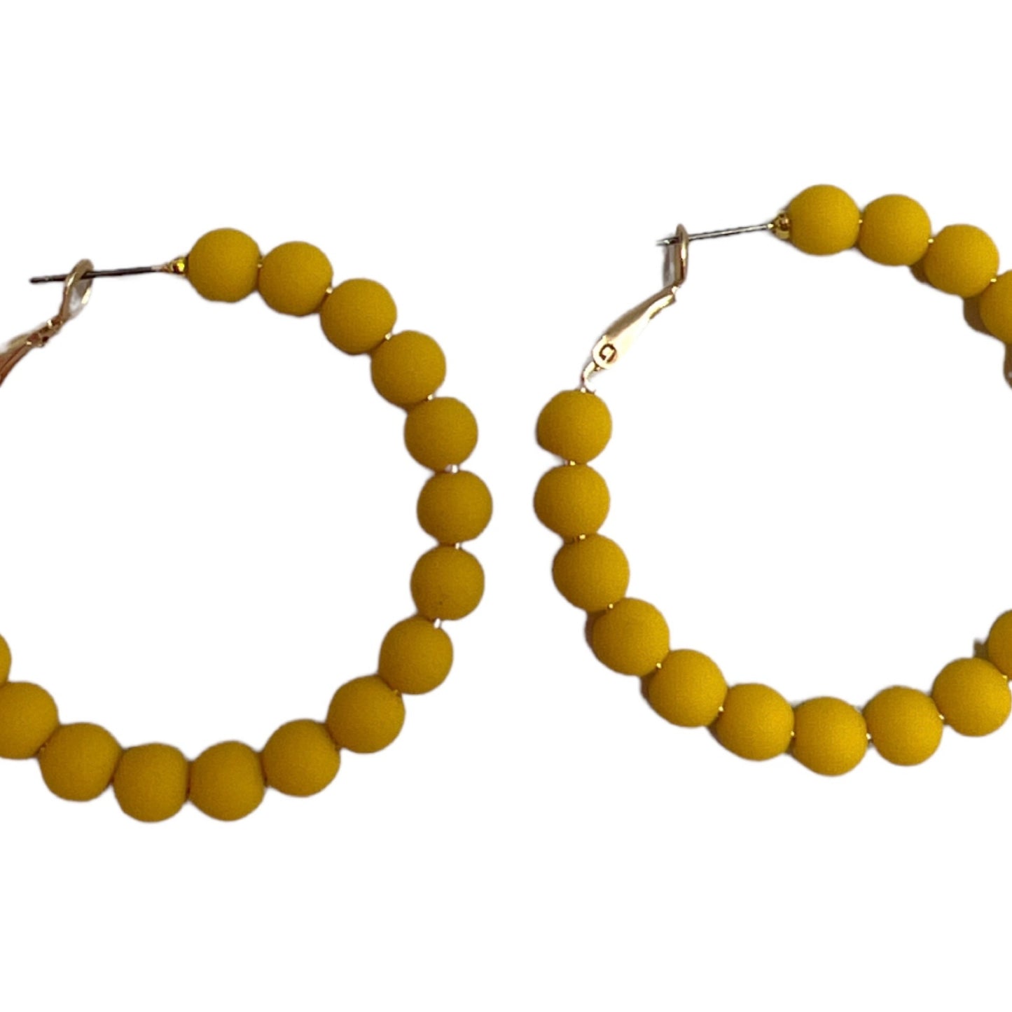 Earrings - Yellow beads