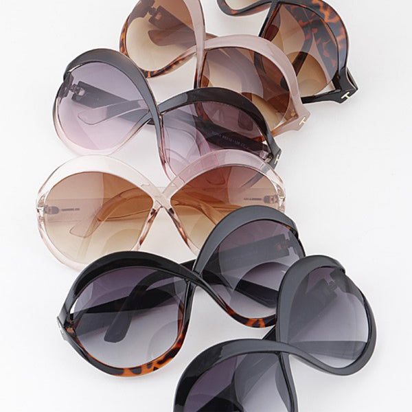 Curved Infinity Gradient Sunglasses - Marian Style Boutique