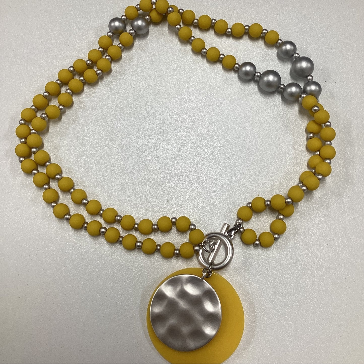 Necklace- Yellow Long Beaded