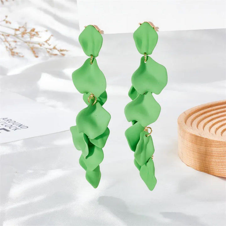 Elegant Retro Geometric Arylic Women's Drop Earrings - Marian Style Boutique