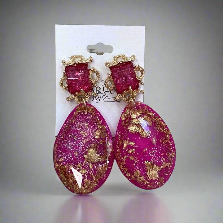 Marian Style Fashion Geometric Water Drop Acrylic Earrings - Marian Style Boutique