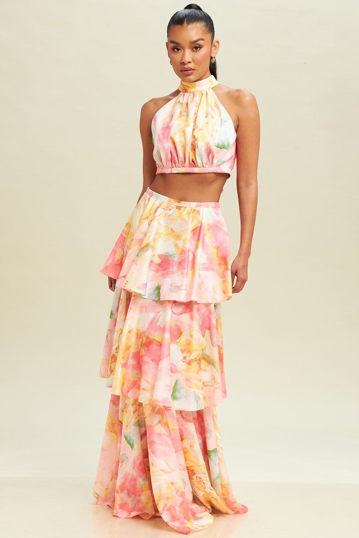 Marian Style Two Piece Sets - Pana Skirt Tiered Sets - Marian Style Boutique