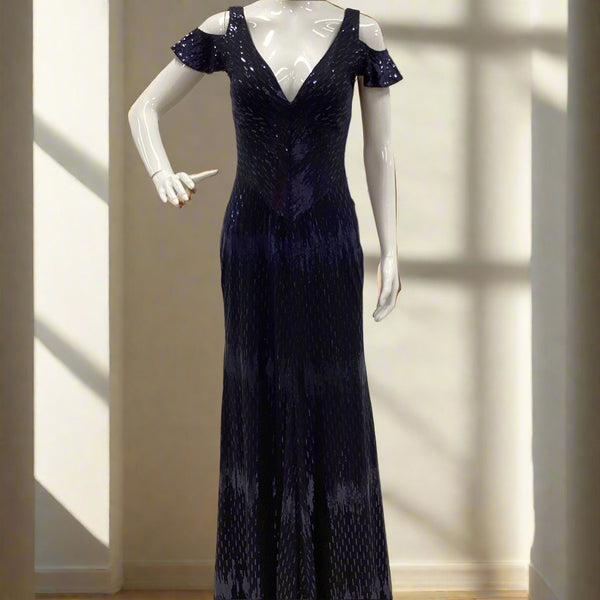 Elegant dark blue dress - Marian Style Boutique