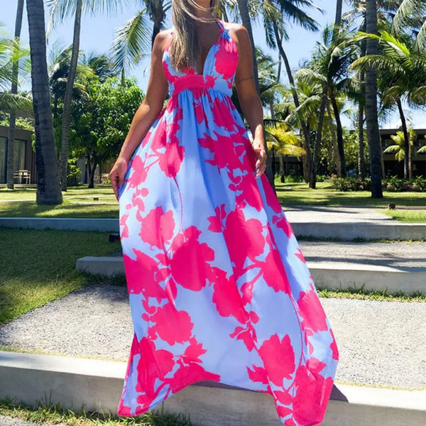 Dress-blue/pink - Marian Style Boutique