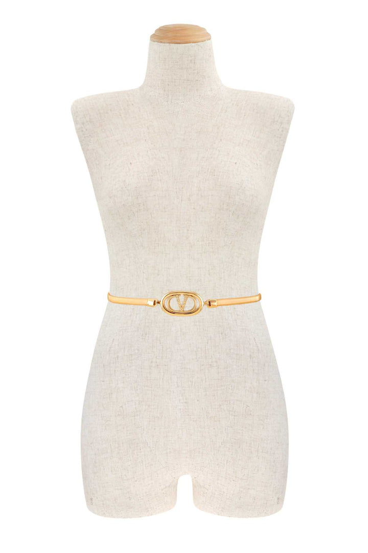Oval with V Buckle Spring Metal Belt - Marian Style Boutique