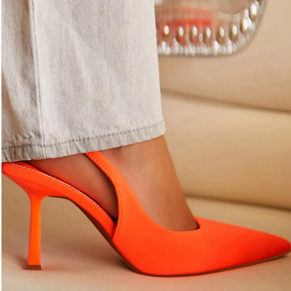 Women's Fashion Solid Color Pumps Point Toe Ultra High Heel High Heels - Marian Style Boutique