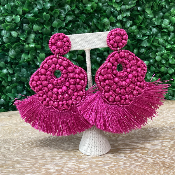Earring/Fuchsia - Marian Style Boutique
