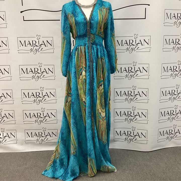 Gift of Love Flutter Sleeve Plunging Maxi Dress - Marian Style Boutique