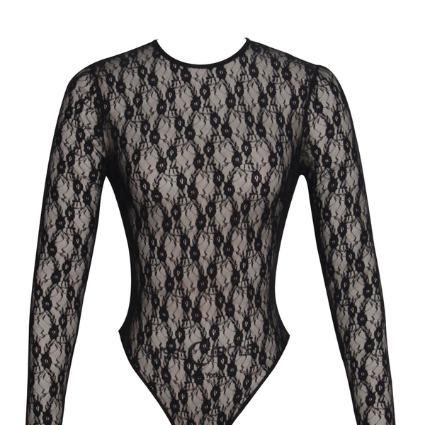Maisie black lace long sleeve bodysuit - Marian Style Boutique