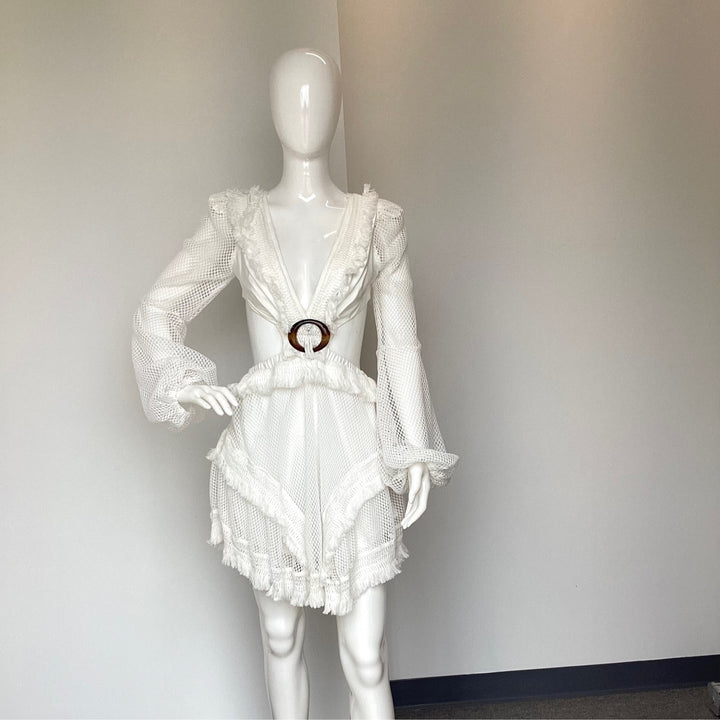 Dresses - attach Dress- white crochet lace back dress - Marian Style Boutique