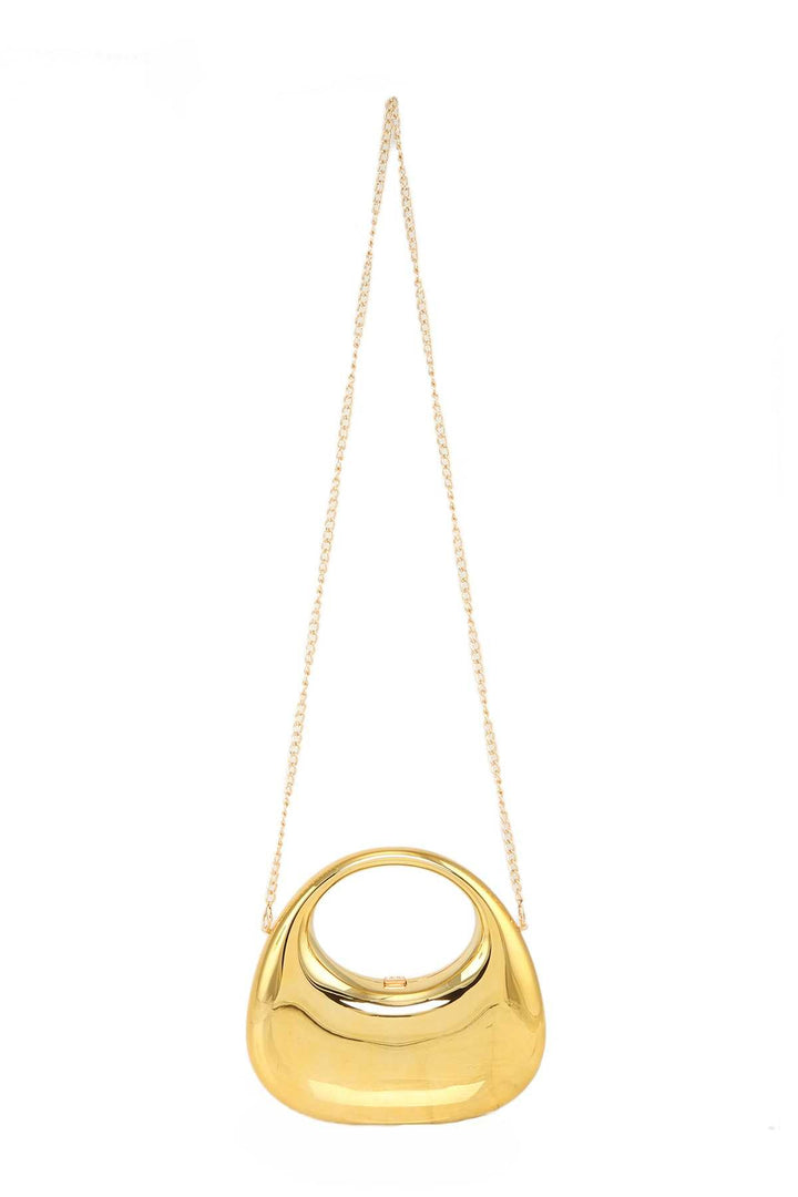 Handbags - Acrylic Half Moon Shape Transparent Rigid Bag - Marian Style Boutique