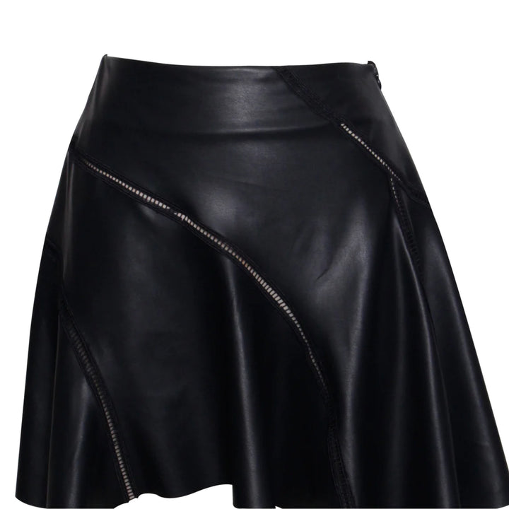 Mariah black vegan leather mini skirt - Marian Style Boutique