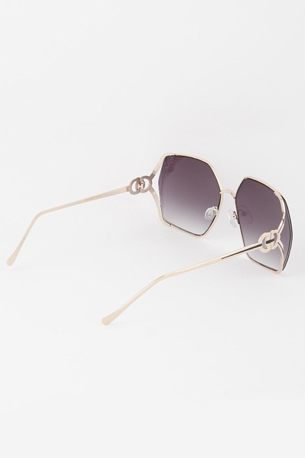 Luxury Stripe Geometric Sunglasses - Marian Style Boutique