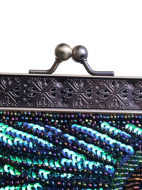 Urban Geometric Sequined Makeup Bag Handbag - Marian Style Boutique