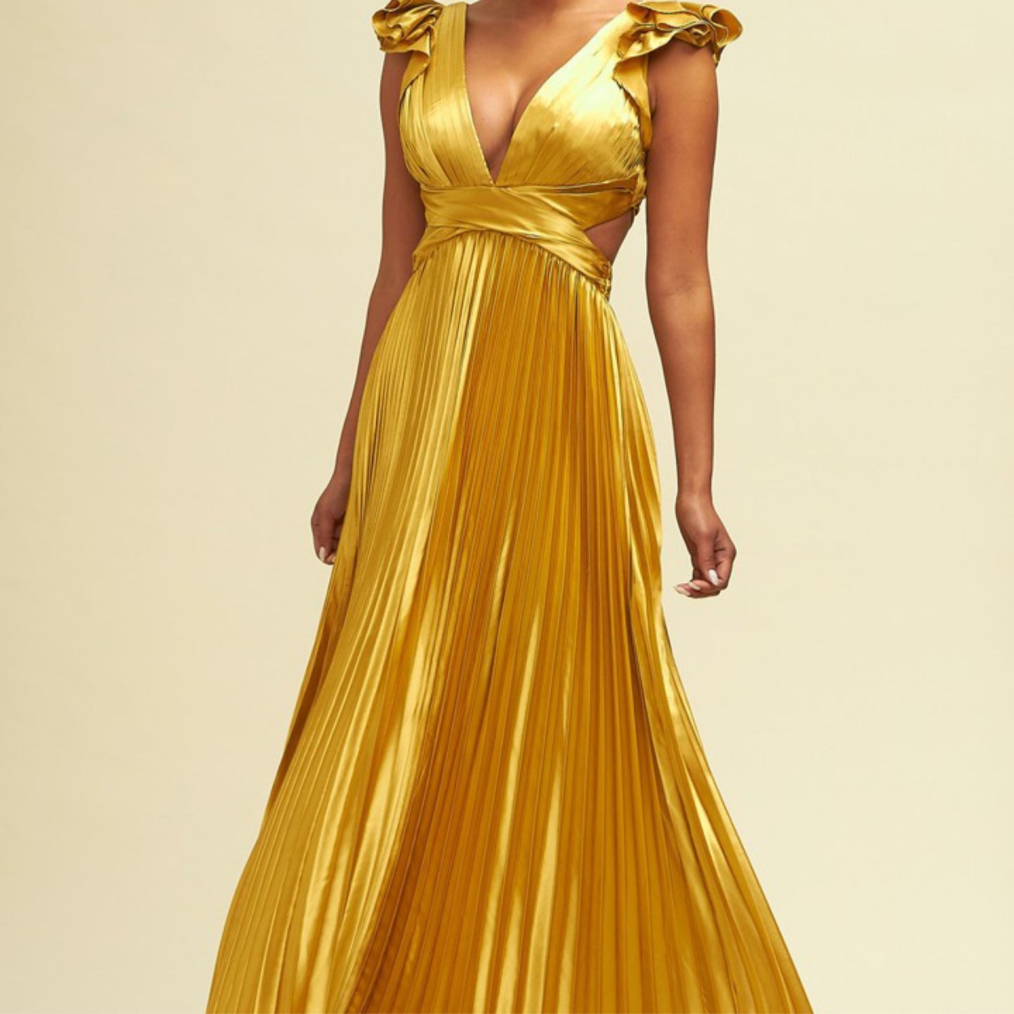 Gold maxi dresses