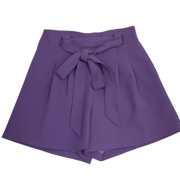 Shorts - Violet High waist paperbag belt - Marian Style Boutique