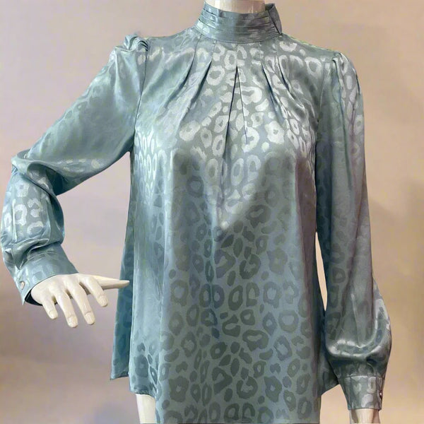 Blouse leopards blue - Marian Style Boutique