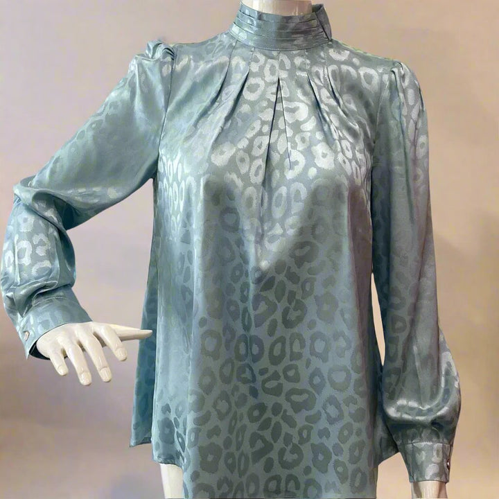Blouse leopards blue - Marian Style Boutique