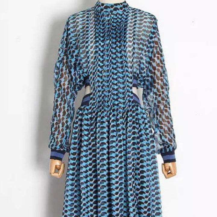 Dresses - attach Dress- blue old fashioned dress ruffled sleeves ruffled dress skirt attached - Marian Style Boutique