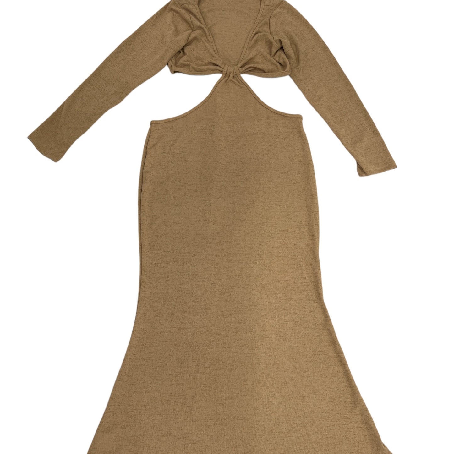 Dresses - attach Dress- tanned  brown dress holed between top and bottom