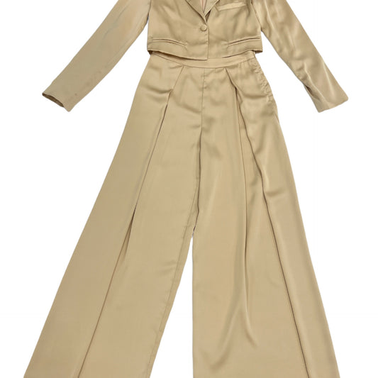 Two piece pants - tanned skinned jumpsuit  belt  fully sleeved