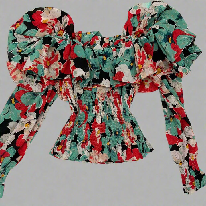 Blouse flower - Marian Style Boutique